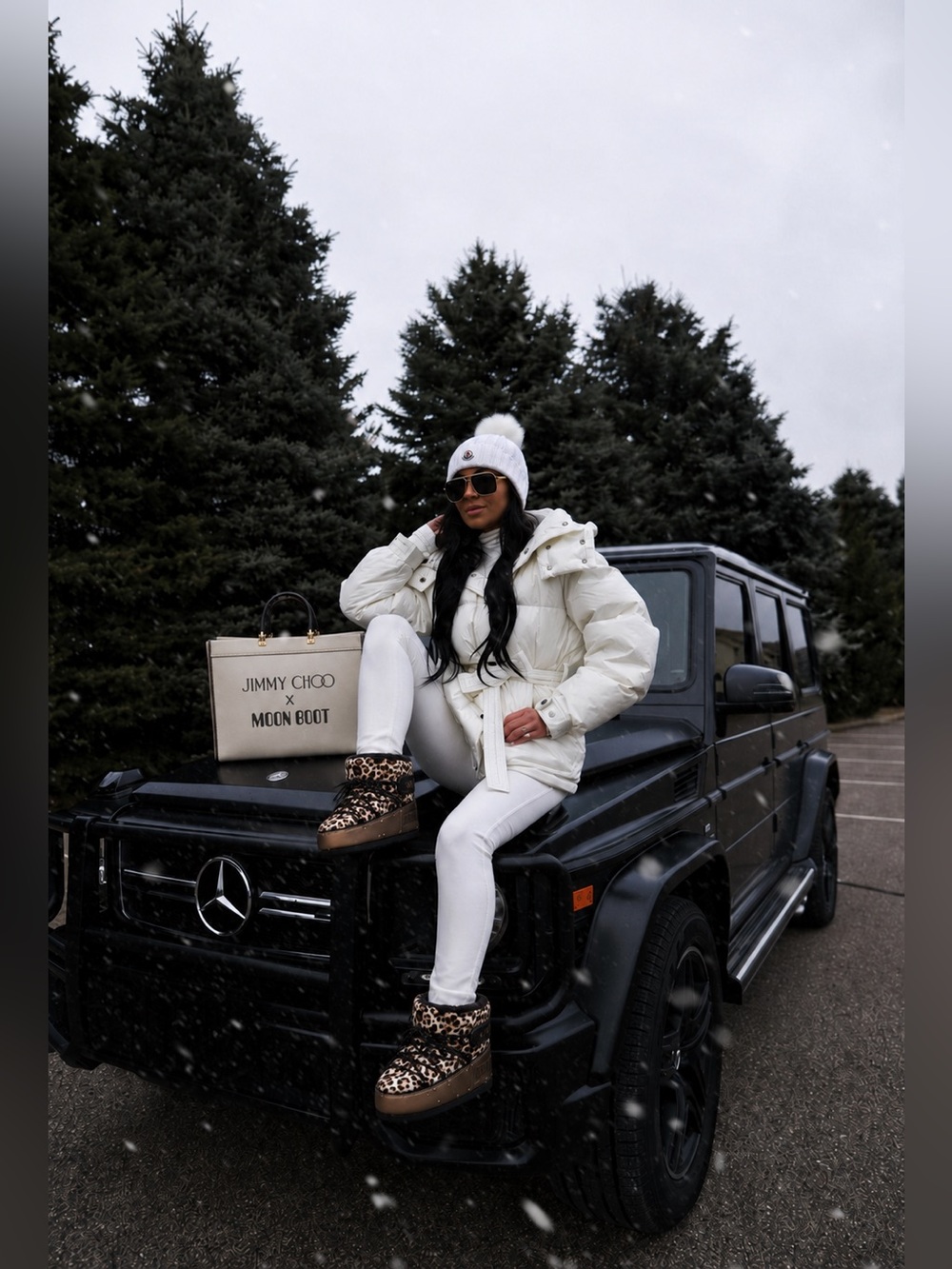 Jimmy Choo x Moon Boot Collaboration Authentic Real Fur & Waterproof Moon Boots